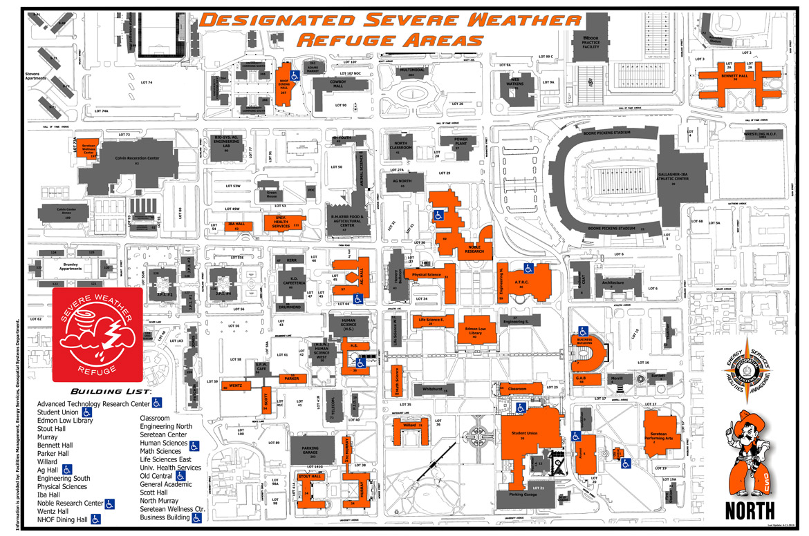 Free Physical Location Map of Osu
