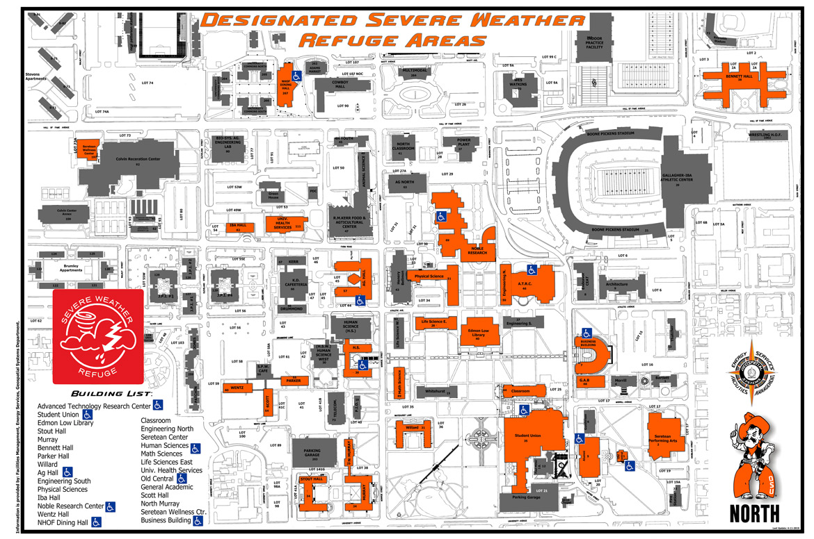 Campus Map Of Osu Floria Anastassia   Weather Refuge Map 